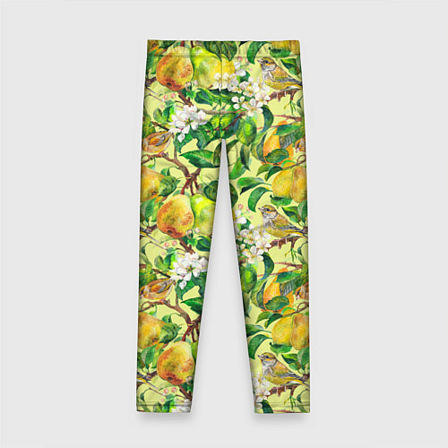 Детские легинсы Птица на грушевом дереве / 3D-принт – фото 2