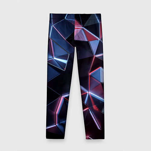 Детские легинсы Неоновые геометрические плиты / 3D-принт – фото 2