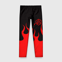 Детские легинсы Linkin park logo fire