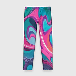 Леггинсы для девочки Эбру краска, цвет: 3D-принт