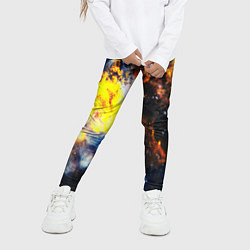 Леггинсы для девочки Космическая абстракция, цвет: 3D-принт — фото 2