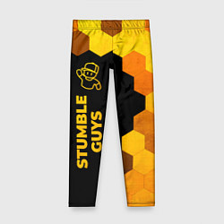 Детские легинсы Stumble Guys - gold gradient по-вертикали