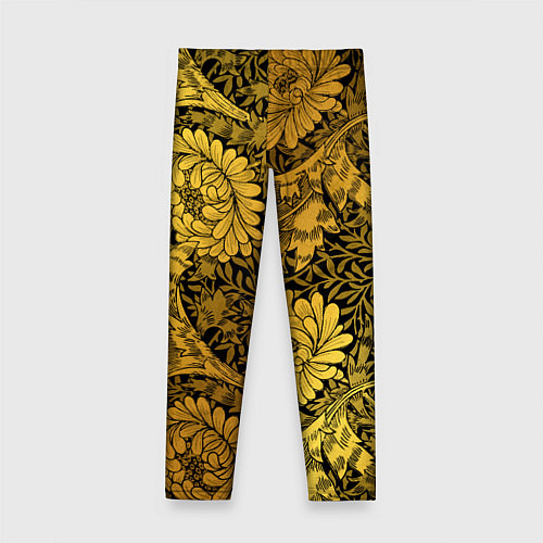 Детские легинсы Золотые подсолнухи / 3D-принт – фото 2