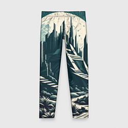 Леггинсы для девочки Фантастика город, цвет: 3D-принт