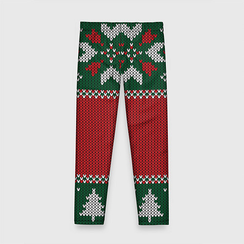 Детские легинсы Knitted Christmas Pattern / 3D-принт – фото 2