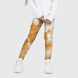 Леггинсы для девочки Коричневый тай дай, цвет: 3D-принт — фото 2
