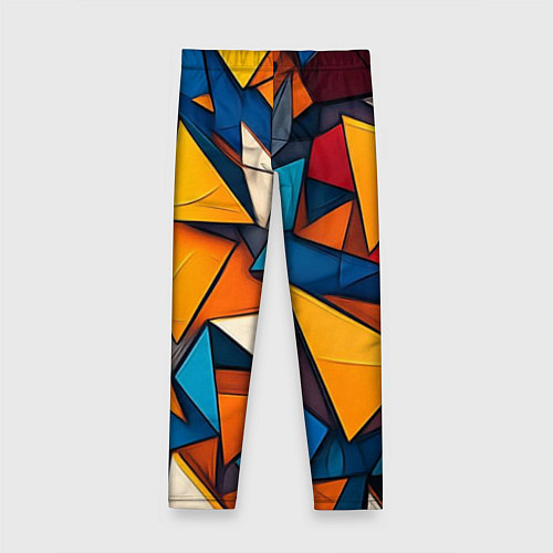 Детские легинсы Разноцветные треугольники / 3D-принт – фото 2