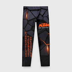 Леггинсы для девочки KTM - плиты с эффектом свечения, цвет: 3D-принт