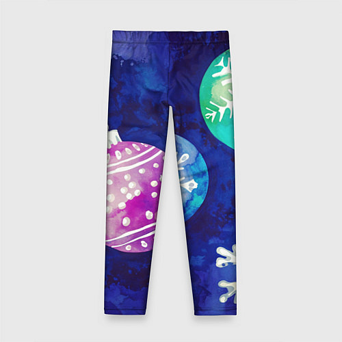 Детские легинсы Новогодний узор / 3D-принт – фото 2