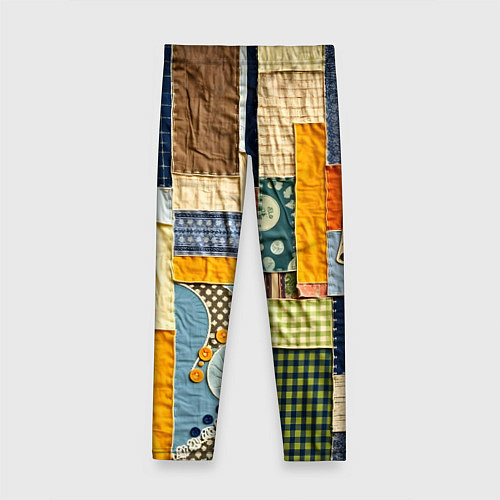 Детские легинсы Пэчворк с собакой / 3D-принт – фото 2