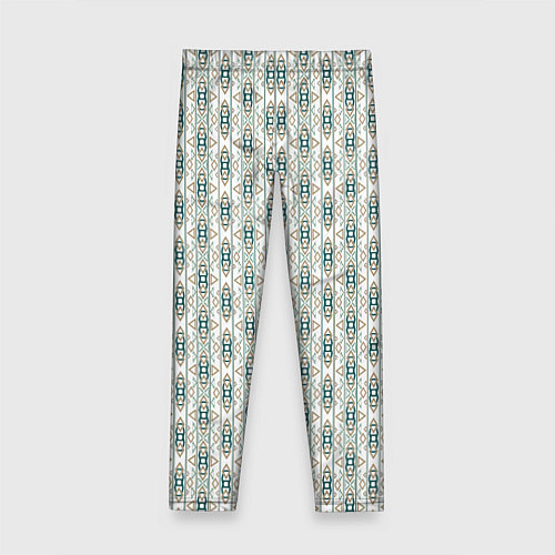 Детские легинсы Вертикальный узор с геометрическим рисунком / 3D-принт – фото 2