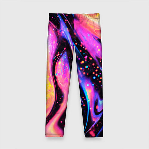 Детские легинсы Жидкая энергия космоса - нейросеть / 3D-принт – фото 2