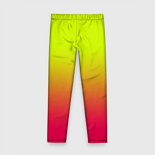 Детские легинсы Градиент салатовый в розовый / 3D-принт – фото 2