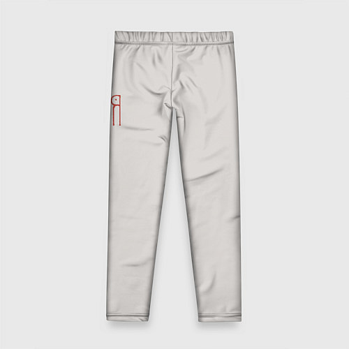 Детские легинсы Таня - красная надпись вязью / 3D-принт – фото 2