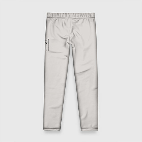 Детские легинсы Таня вязью - чёрная надпись / 3D-принт – фото 2