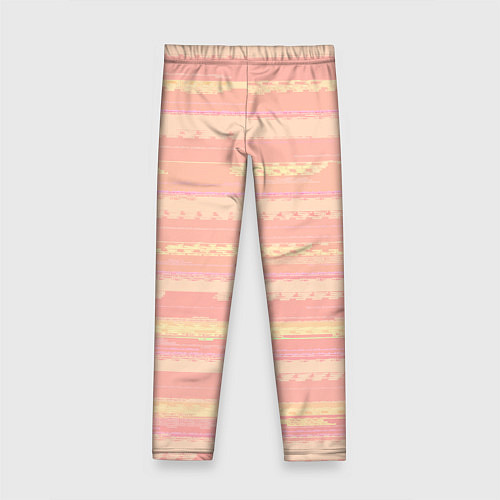 Детские легинсы Нежный персиковый полосатый / 3D-принт – фото 2