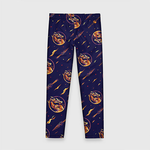 Детские легинсы Mortal Kombat logo pattern / 3D-принт – фото 2