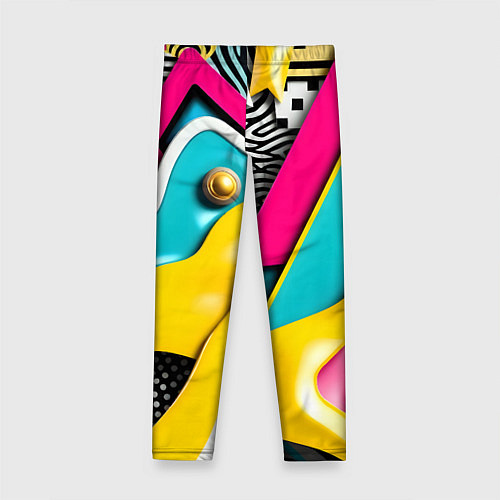 Детские легинсы Праздничная абстракция / 3D-принт – фото 2