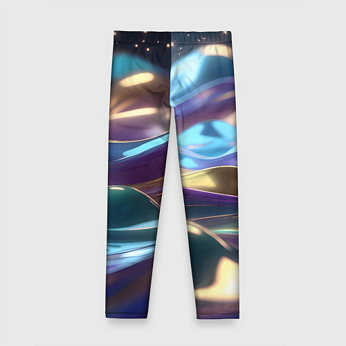 Детские легинсы Космические мягкие волны / 3D-принт – фото 2