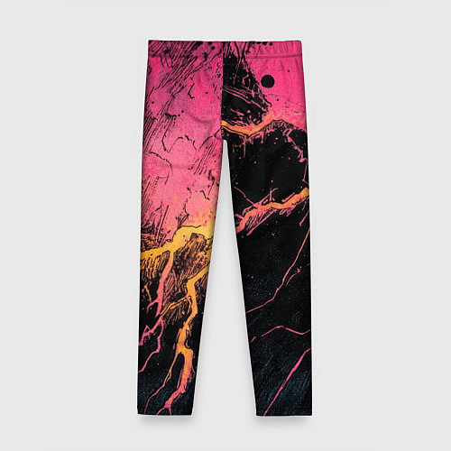 Детские легинсы Абстрактные молнии текстура / 3D-принт – фото 2
