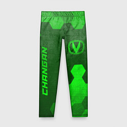 Леггинсы для девочки Changan - green gradient вертикально, цвет: 3D-принт