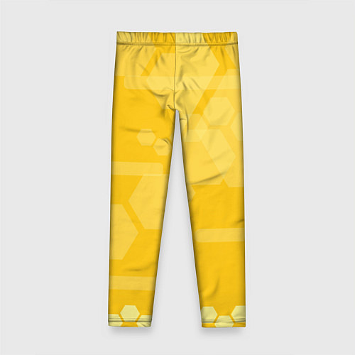 Детские легинсы Геометрические фигуры желтые / 3D-принт – фото 2