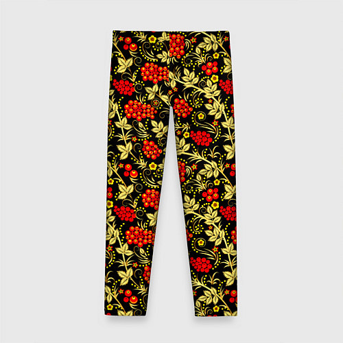 Детские легинсы Рябина с золотой листвой / 3D-принт – фото 2