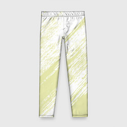 Леггинсы для девочки The color is white and yellow, цвет: 3D-принт