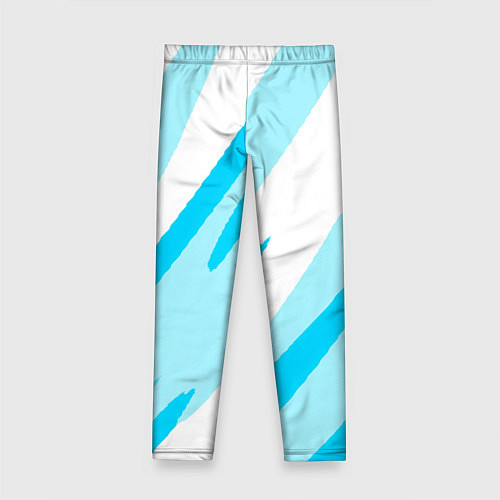 Детские легинсы Белый с голубым абстракция / 3D-принт – фото 2