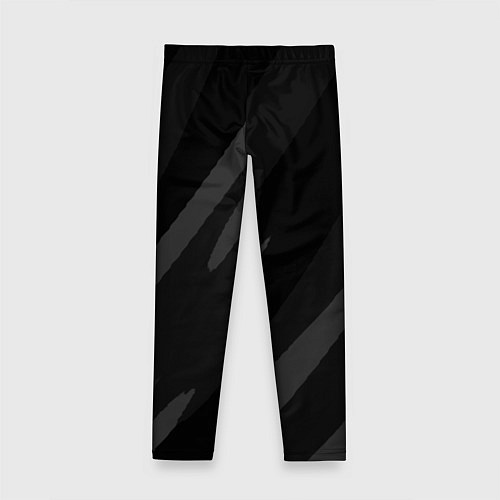 Детские легинсы Чёрно-серый абстрактный полосы / 3D-принт – фото 2