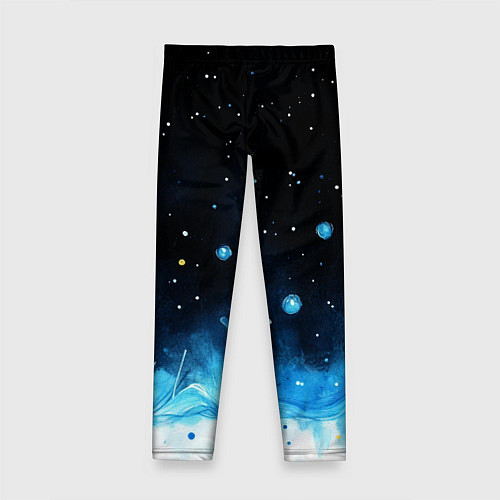 Детские легинсы Синяя светящееся краска / 3D-принт – фото 2