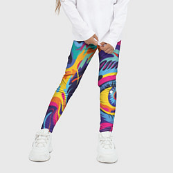 Леггинсы для девочки Глаза вселенной, цвет: 3D-принт — фото 2