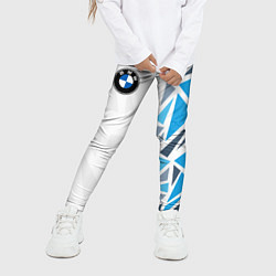 Леггинсы для девочки Бмв - фрагментация синяя, цвет: 3D-принт — фото 2
