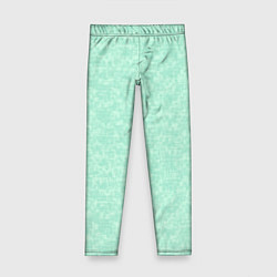 Леггинсы для девочки Аквамарин однотонный текстурированный, цвет: 3D-принт