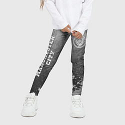 Леггинсы для девочки Manchester City - grey gradient вертикально, цвет: 3D-принт — фото 2