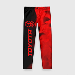 Леггинсы для девочки Toyota - red gradient по-вертикали, цвет: 3D-принт