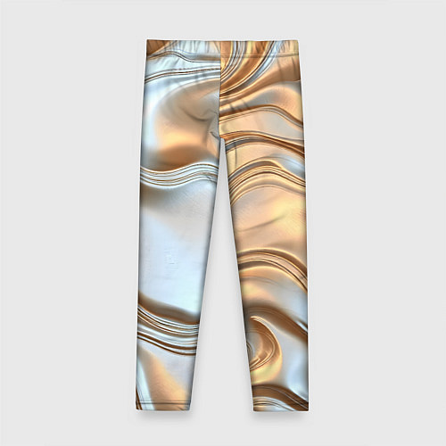 Детские легинсы Жидкое белое золото / 3D-принт – фото 2