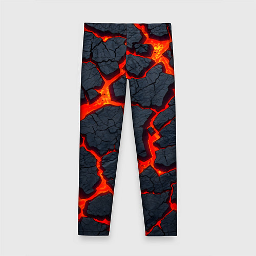 Детские легинсы Текущая в породе лава / 3D-принт – фото 2