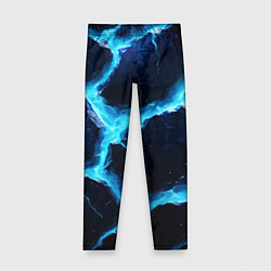 Детские легинсы Голубая потертая текстура с разломом