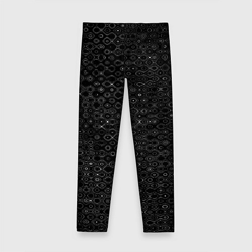 Детские легинсы Чёрный текстурный с узором / 3D-принт – фото 2