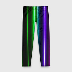 Леггинсы для девочки Neon lines, цвет: 3D-принт