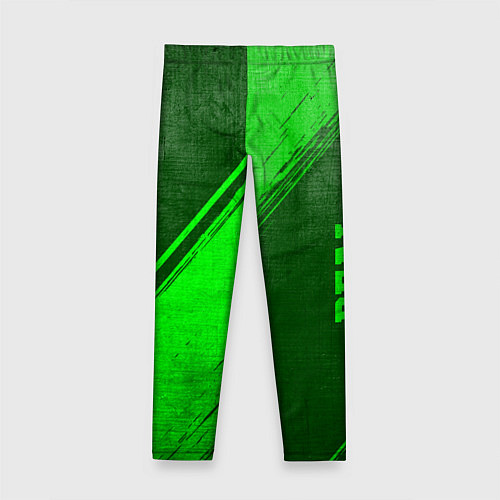 Детские легинсы Real Madrid - green gradient вертикально / 3D-принт – фото 2