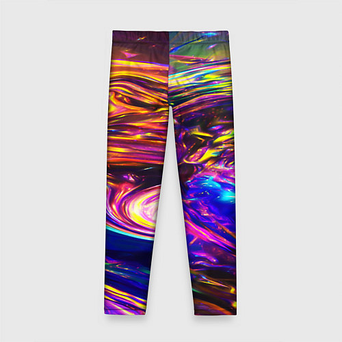 Детские легинсы Неоновые полосы текстура / 3D-принт – фото 2