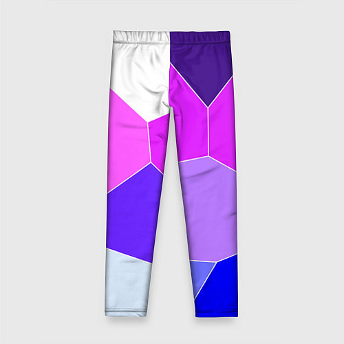 Детские легинсы Сине-розовый крупные фрагменты / 3D-принт – фото 2