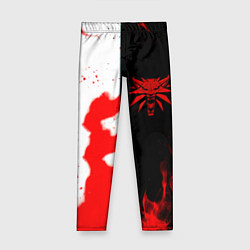 Леггинсы для девочки Ведьмак огненный, цвет: 3D-принт