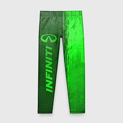 Леггинсы для девочки Infiniti - green gradient по-вертикали, цвет: 3D-принт