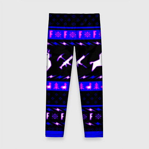 Детские легинсы Fortnite neon pattern / 3D-принт – фото 2