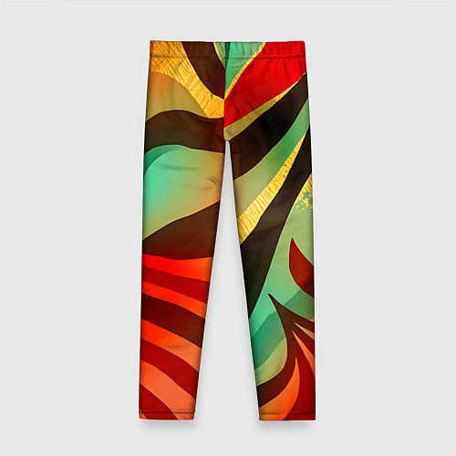 Детские легинсы Жаркая полосатая абстракция / 3D-принт – фото 2