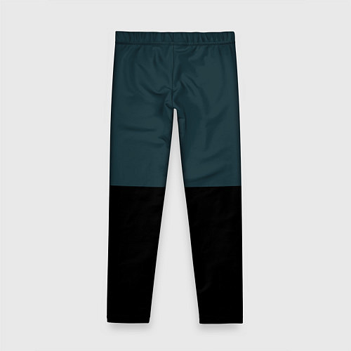 Детские легинсы Sport чёрно-синий с белым / 3D-принт – фото 2