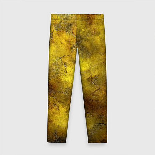 Детские легинсы Золотая ржавая текстура / 3D-принт – фото 2